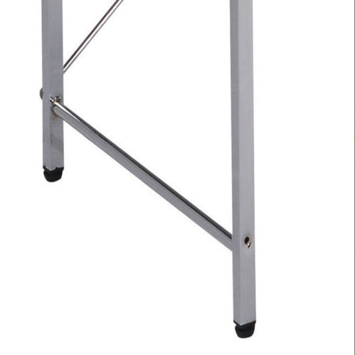 Black and Chrome Writing Desk with Built-In Shelf
