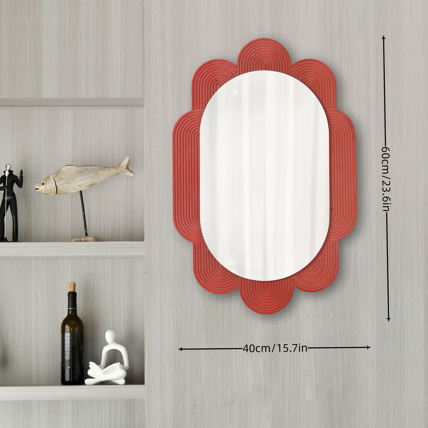 No-Drill Wall-Mounted Makeup Mirror – Bathroom & Dormitory Vanity Mirror for Washbasin or Sink Area