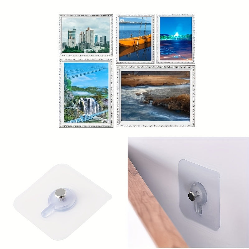 Ultra-Strong Adhesive Wall Hooks (10PCS) – No Drilling, No Damage, Sleek & Durable Design