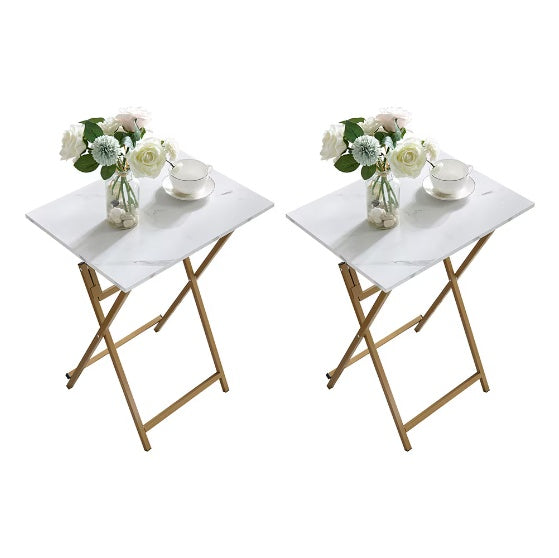 2 Pcs Folding TV Tray Table Set - Black or White