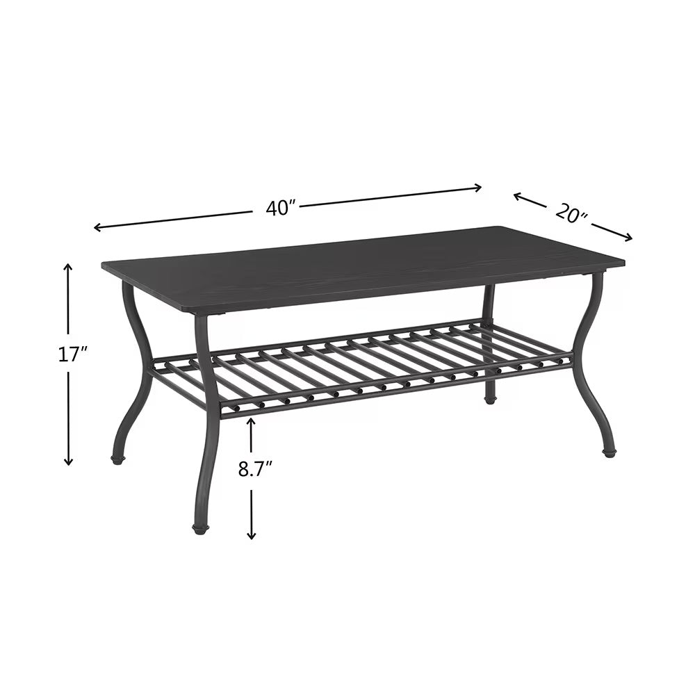 Contemporary 3-Piece Coffee Table Set – Rectangular Center Table with Matching Side Tables
