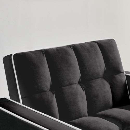 3-in-1 Black Velvet Sofa Bed Chair – Modern Comfort Meets Versatility