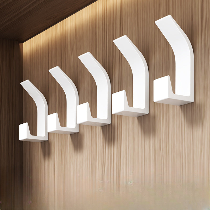 5-Piece No-Drill Wall Hook Set – Strong Adhesive Hooks for Bedroom, Kitchen & Bathroom – Durable ABS Plastic
