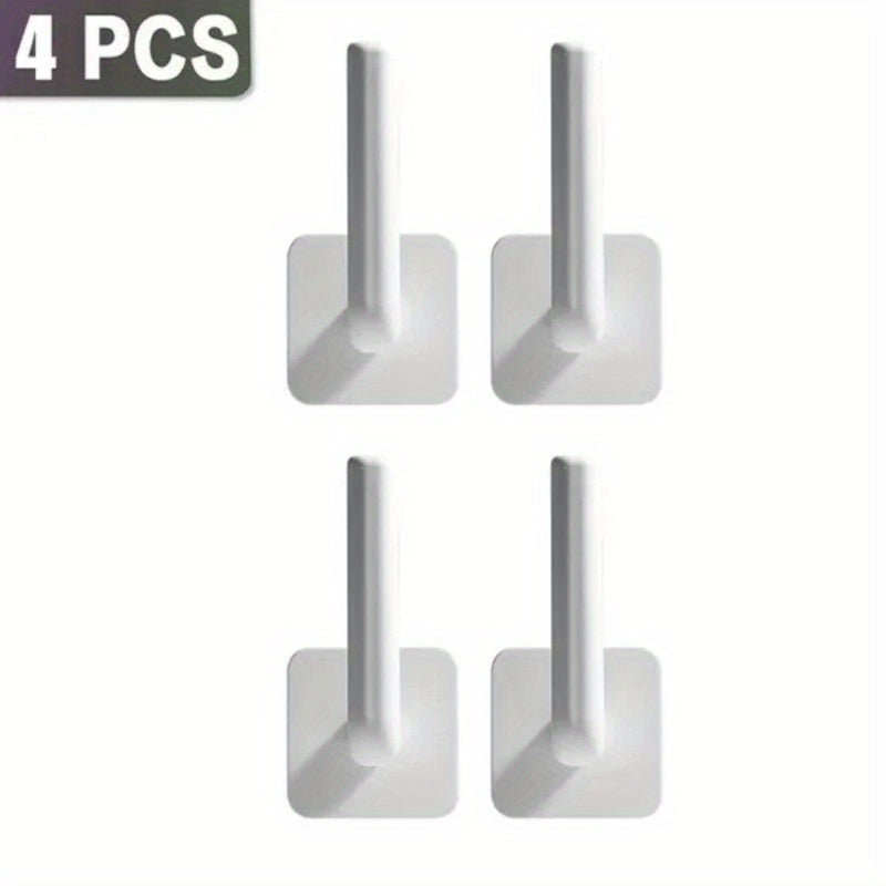 2/4-Piece Space-Saving Self-Adhesive Hooks – No-Drill Wall Mount for Keys, Hats, Towels – Ideal for Entryways, Bathrooms, Bedrooms & Dorms