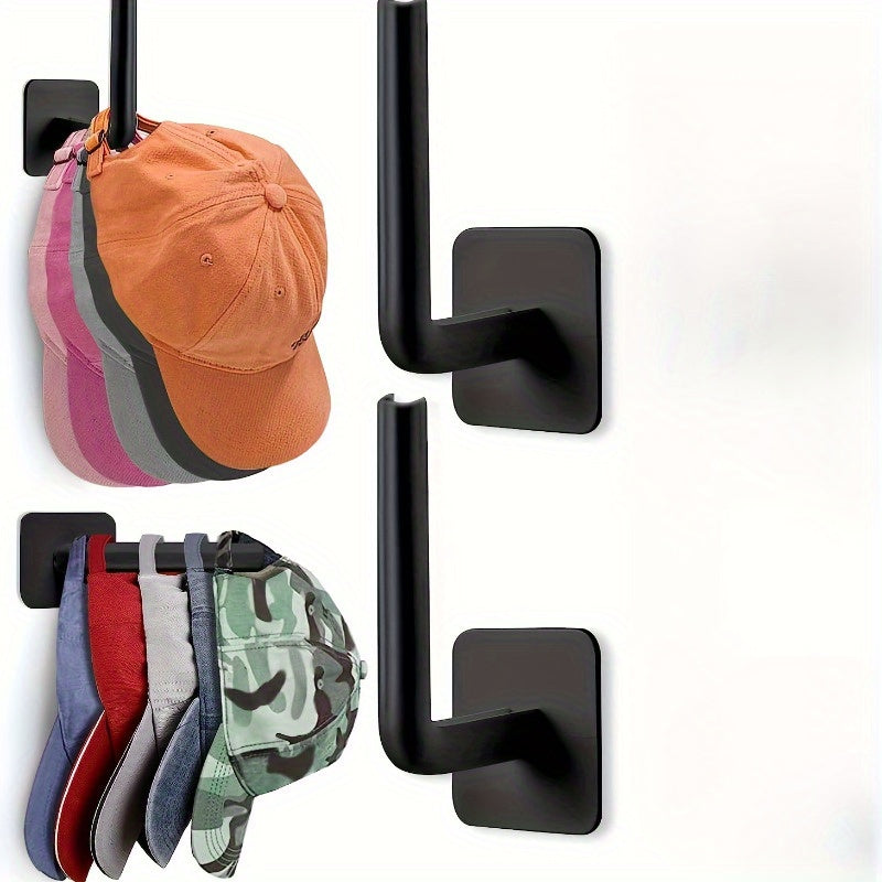 2/4-Piece Space-Saving Self-Adhesive Hooks – No-Drill Wall Mount for Keys, Hats, Towels – Ideal for Entryways, Bathrooms, Bedrooms & Dorms