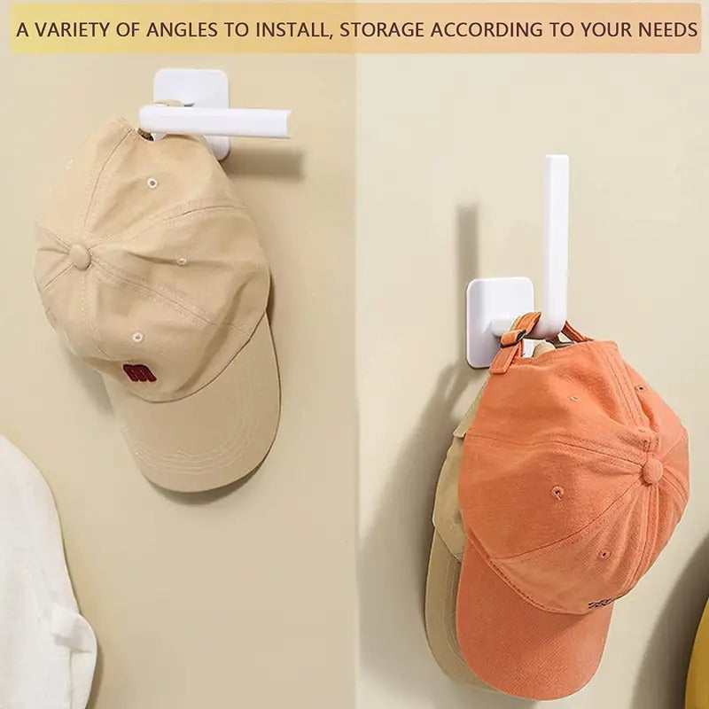 2/4-Piece Space-Saving Self-Adhesive Hooks – No-Drill Wall Mount for Keys, Hats, Towels – Ideal for Entryways, Bathrooms, Bedrooms & Dorms