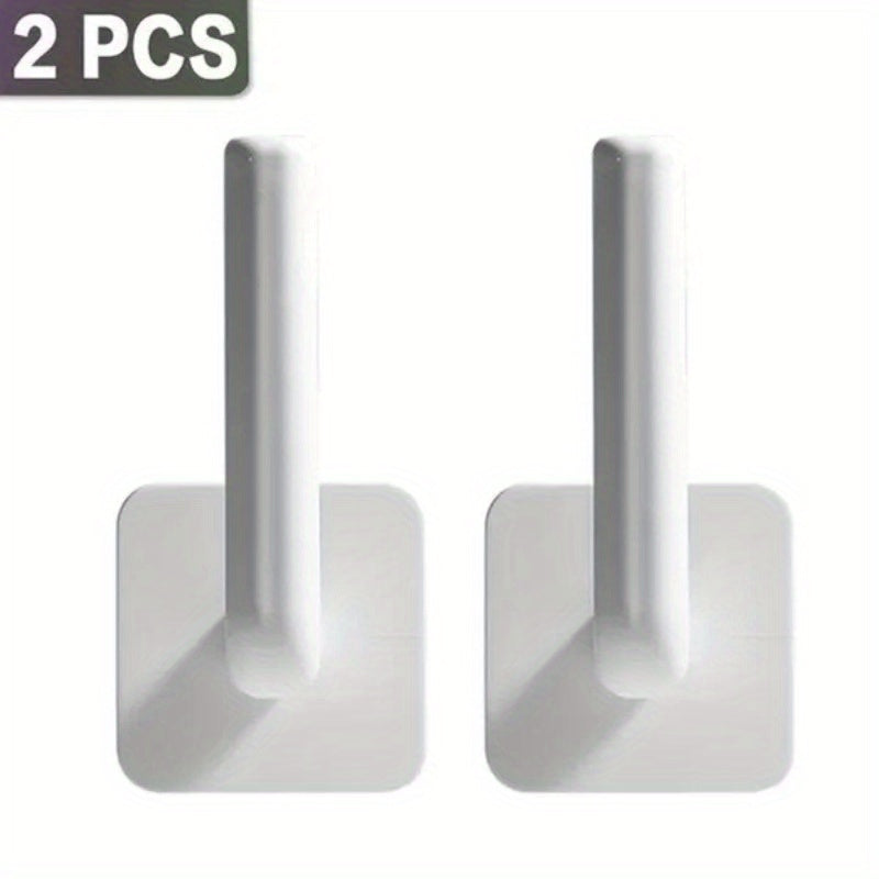 2/4-Piece Space-Saving Self-Adhesive Hooks – No-Drill Wall Mount for Keys, Hats, Towels – Ideal for Entryways, Bathrooms, Bedrooms & Dorms