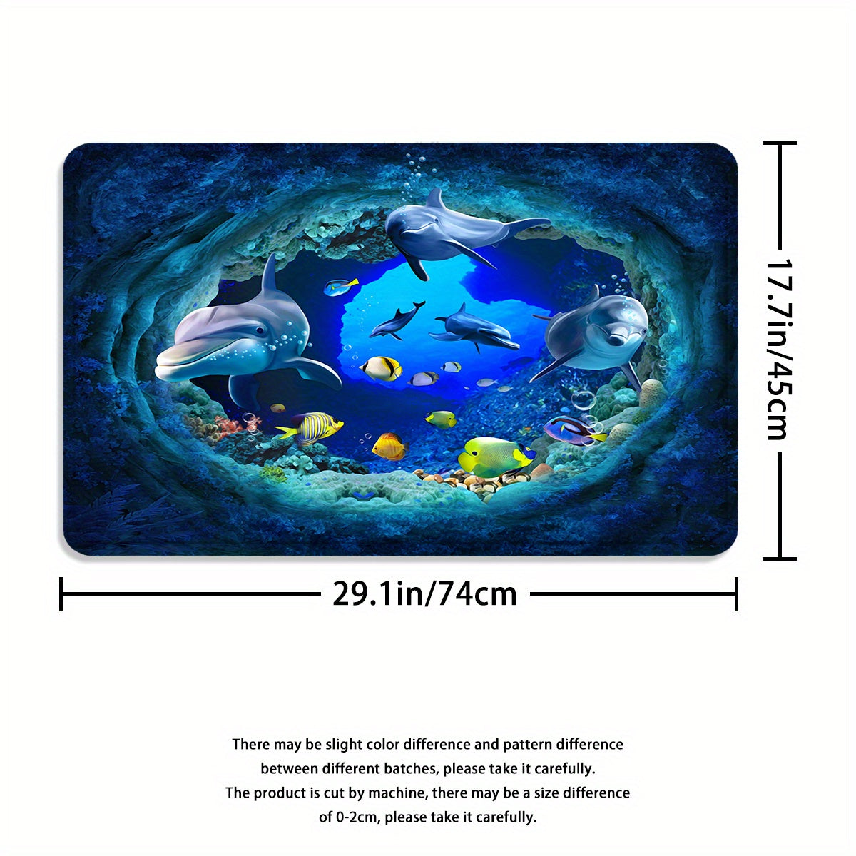 4-Piece Submarine World Shower Curtain Set – Ocean Theme with Toilet Mat, Lid Cover & Rug