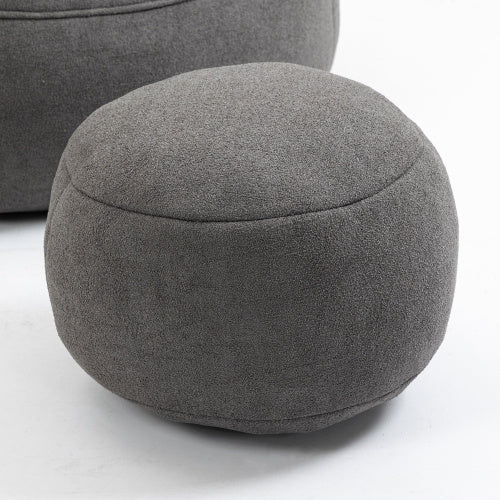 High-Pressure Foam Bean Bag Chair with Footrest – Padded Bedding Sofa Seat