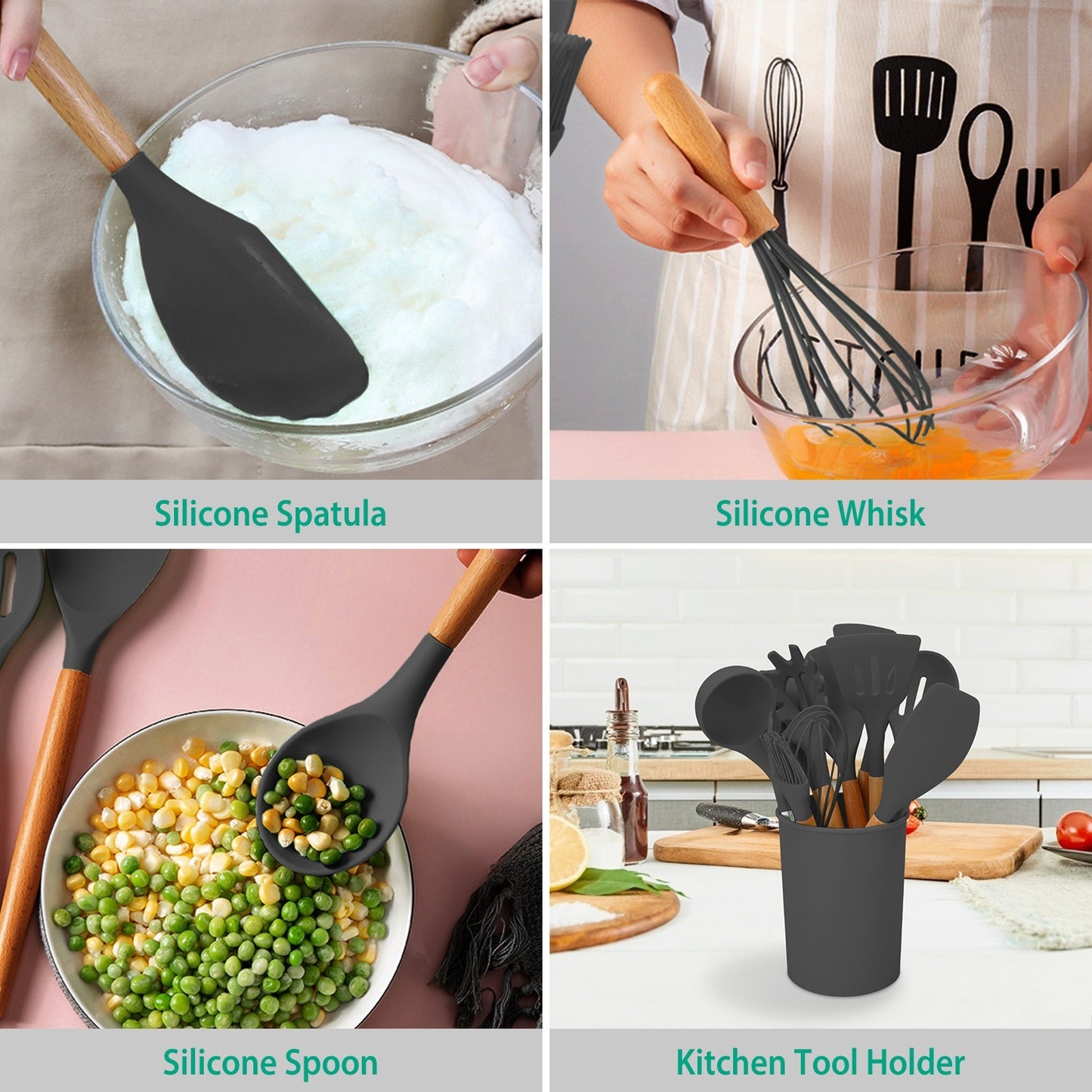 11 Piece Silicone Cooking Tool Set