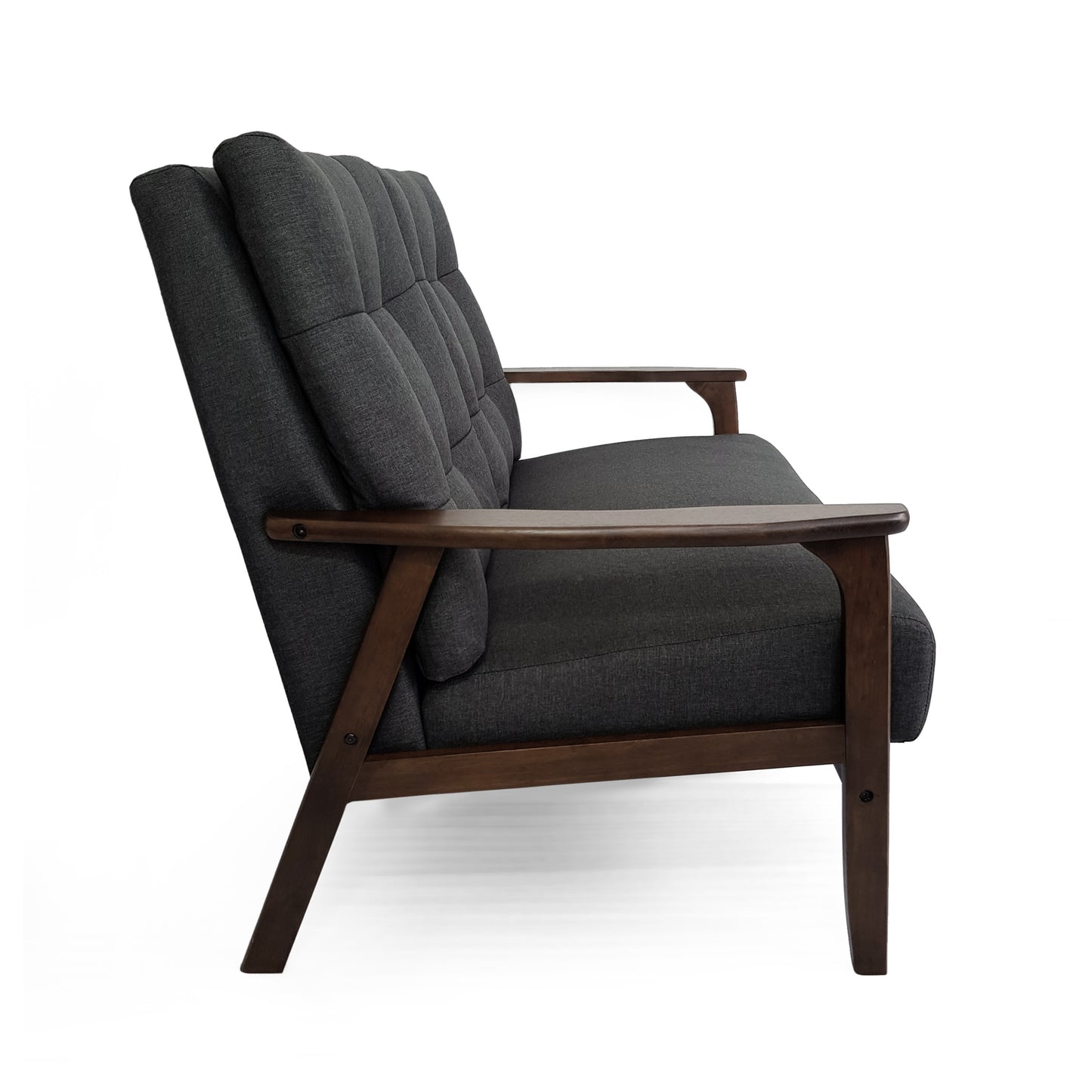Charcoal Gray 2-Person Sofa – Modern Comfort Meets Timeless Style