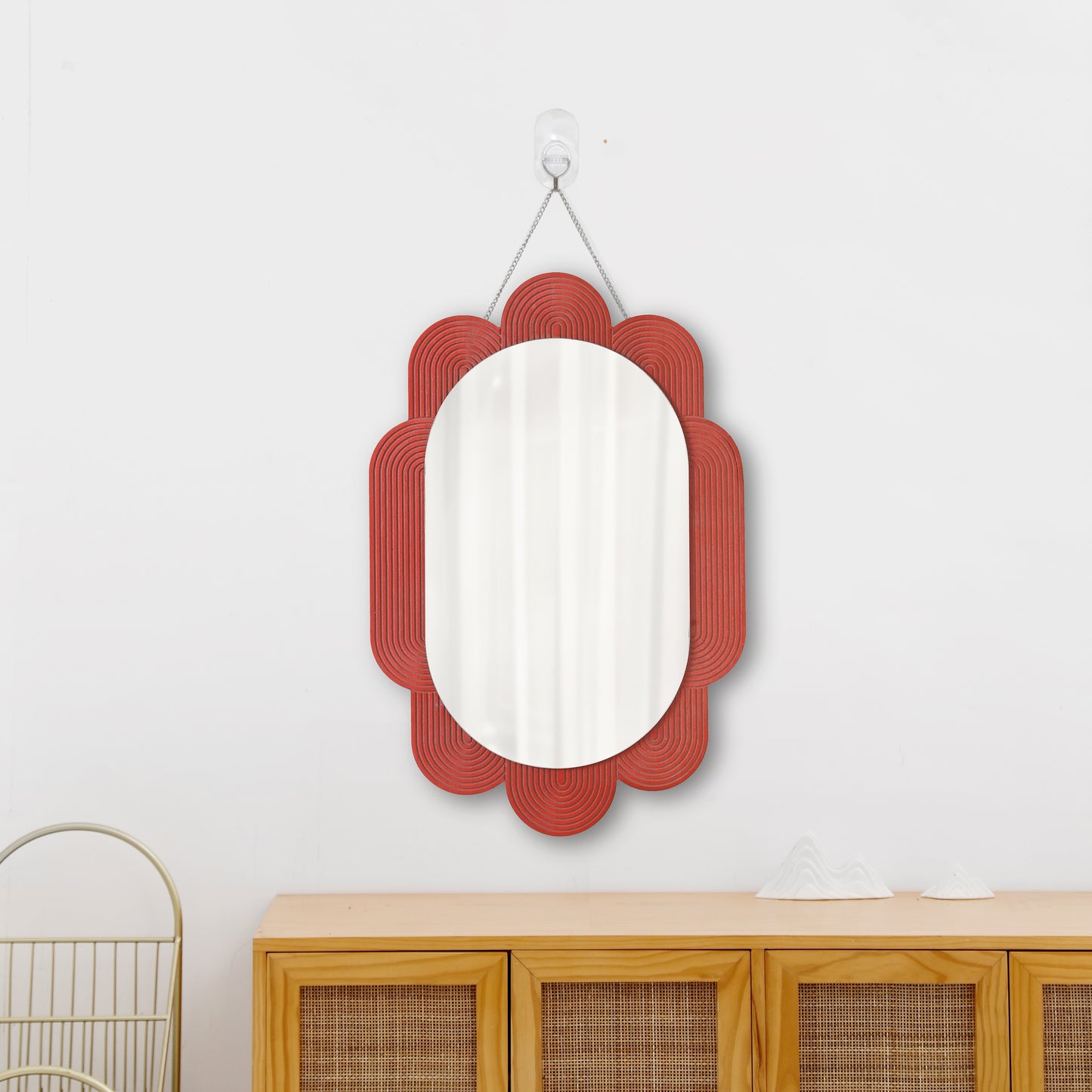 No-Drill Wall-Mounted Makeup Mirror – Bathroom & Dormitory Vanity Mirror for Washbasin or Sink Area