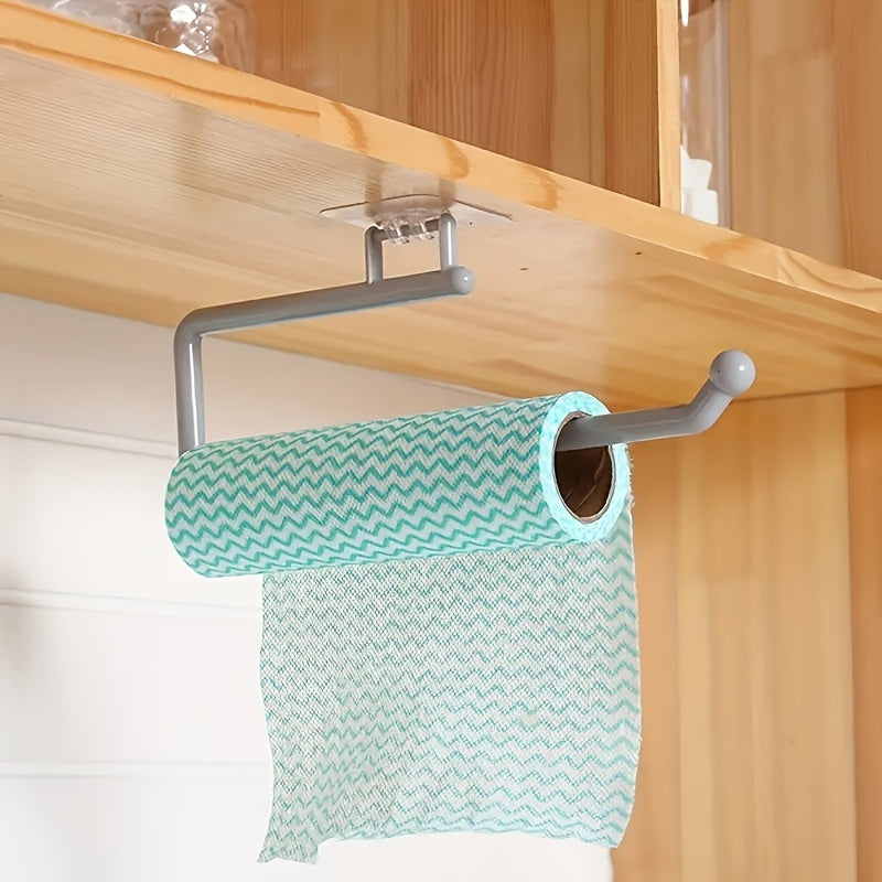 No-Drill, Space-Saving Organizer For Paper Towels, Plastic Wrap, And More