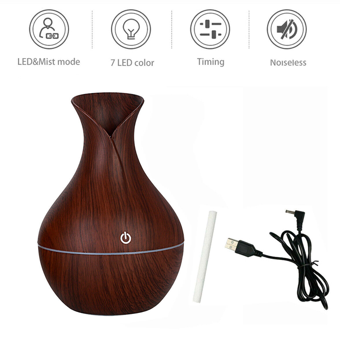 LED Ultrasonic Essential Oil Diffuser & Humidifier – Aromatherapy Air Purifier with Vase Design, Candle Holder & Smoke Fountain Effect for Home, Yoga, and Living Room Décor
