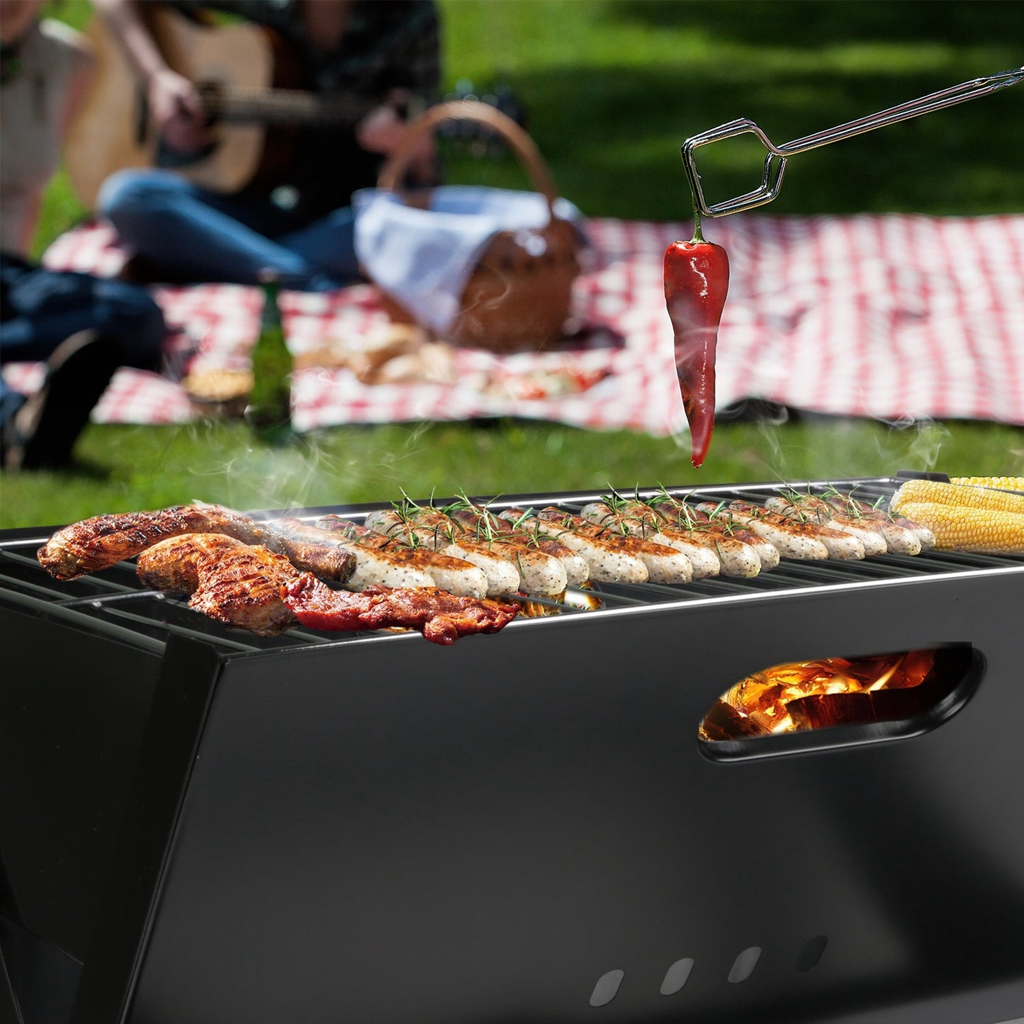 Portable BBQ Grill Foldable Charcoal Grill