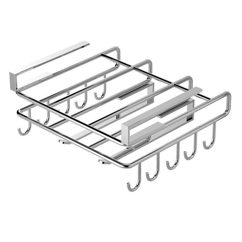 Under-Shelf Storage Rack – Hanging Kitchen Cabinet Organizer for Cutting Boards, Lids & More