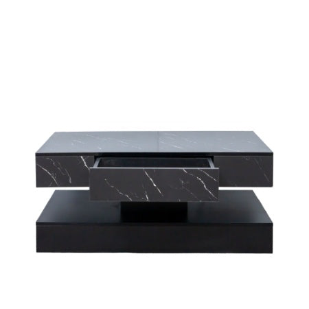 Modern LED Coffee Table – Sleek Living Room Centerpiece with Built-In Lights, Large Contemporary Furniture - Black or White