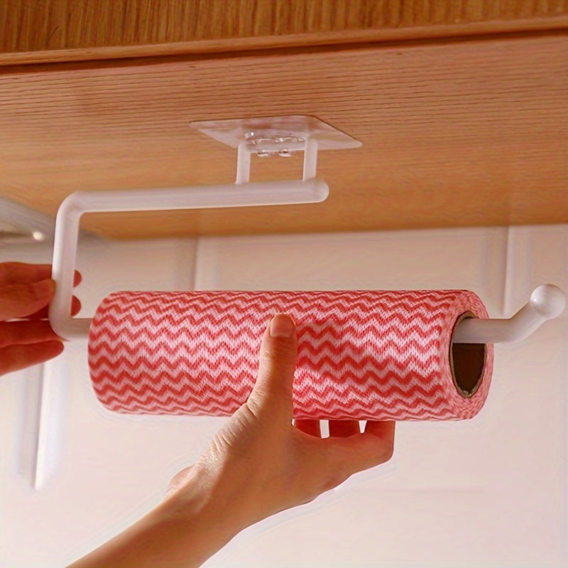 No-Drill, Space-Saving Organizer For Paper Towels, Plastic Wrap, And More