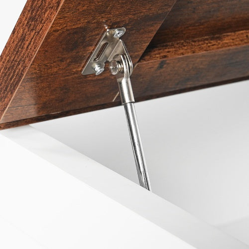 Multi-functional Lifting Coffee Table – Vintage White & Deep Walnut