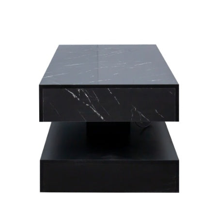 Modern LED Coffee Table – Sleek Living Room Centerpiece with Built-In Lights, Large Contemporary Furniture - Black or White