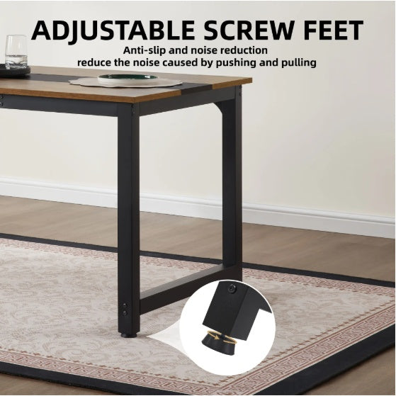 Modern Computer Desk – Rustic Black Finish