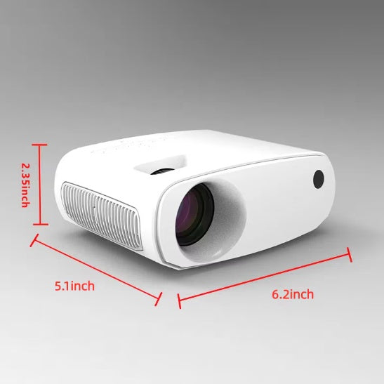 Mini Projector – 1080P HD with Tripod | Portable & Compatible with Android/iOS/Windows/TV Stick/USB