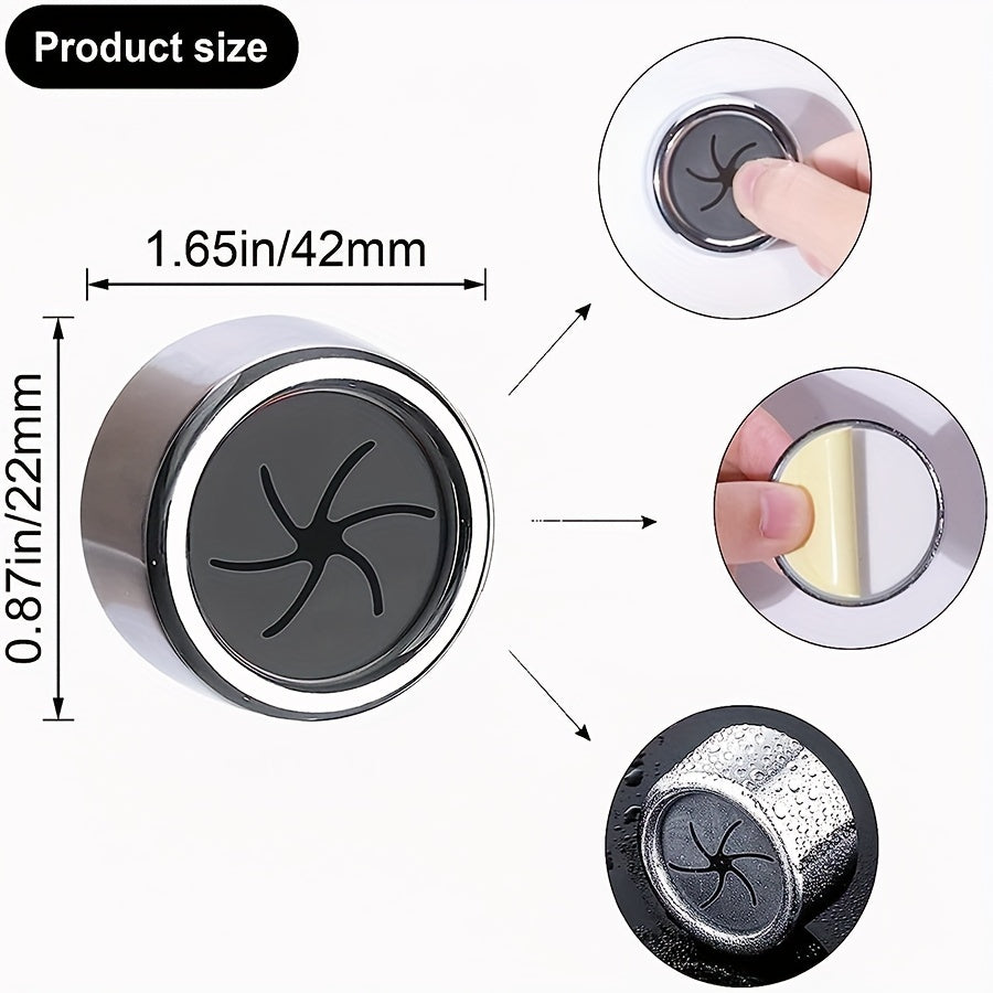 2pcs Round Self-Adhesive Towel Holders – No-Drill Wall & Cabinet Mount for Kitchen and Bathroom
