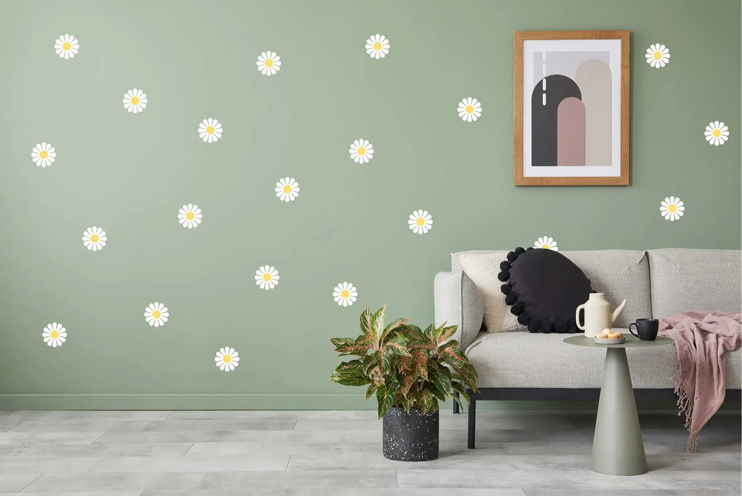 Daisy Flower Wall Decals Peel and Stick Vinyl Flower Decals for Walls Room 36pcs