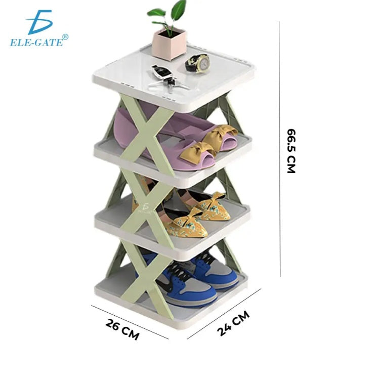 Foldable Shoe Rack Organizer With 4 Levels