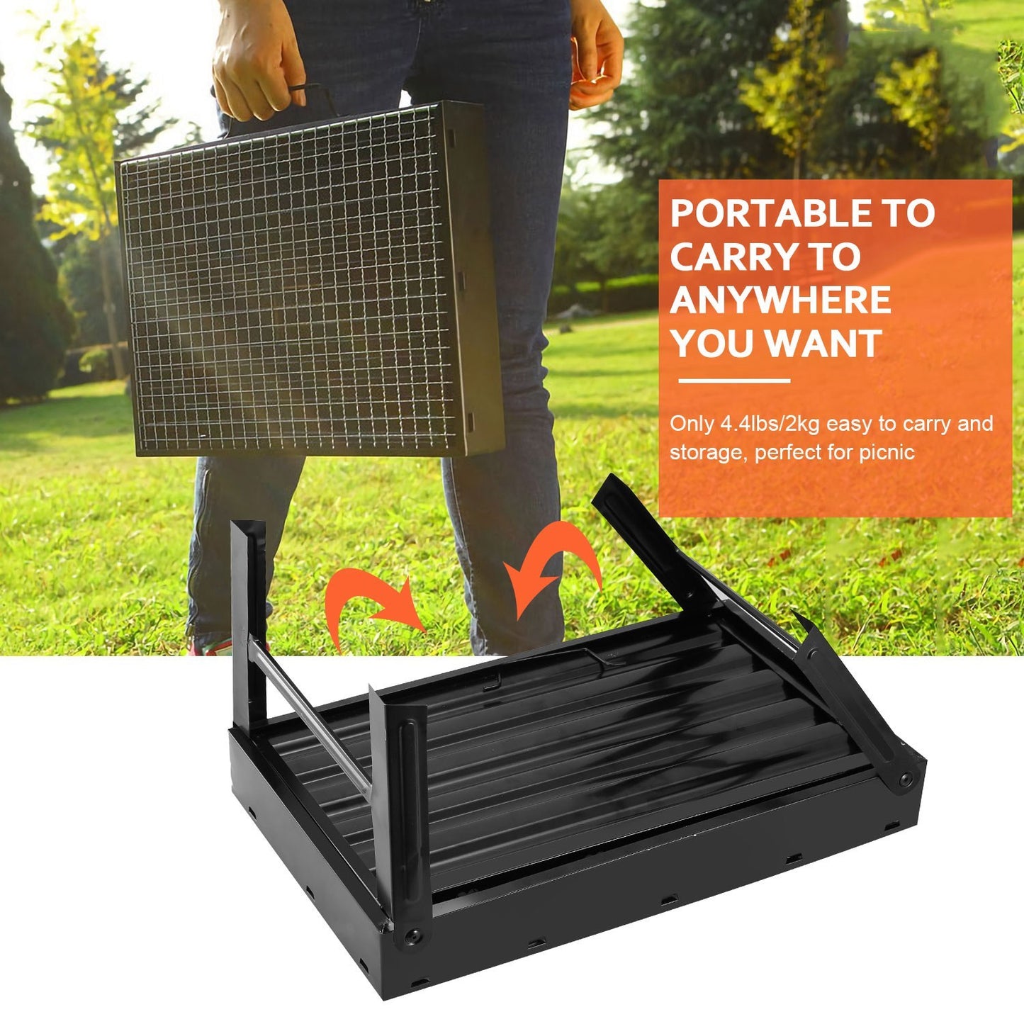 Portable BBQ Grill Foldable Charcoal Grill