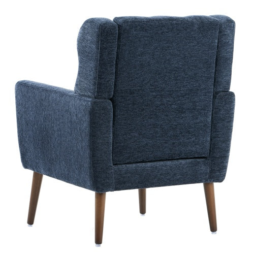 Modern Chenille Accent Chair with Pillow – Upholstered Armchair for Living Room, Bedroom & Small Spaces
