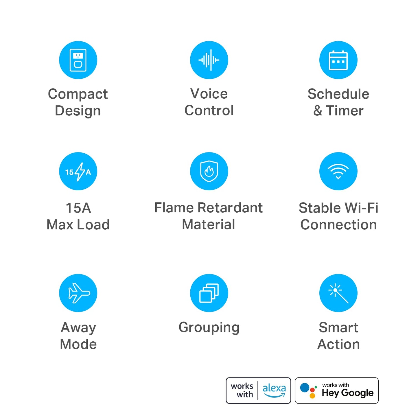 Kasa Smart Plug Ultra Mini 15A, Smart Home Wi-Fi Outlet Works with Alexa, Google Home & IFTTT, No Hub Required, UL Certified, 2.4G WiFi Only, 2 Count (Pack of 1)(EP10P2) , White