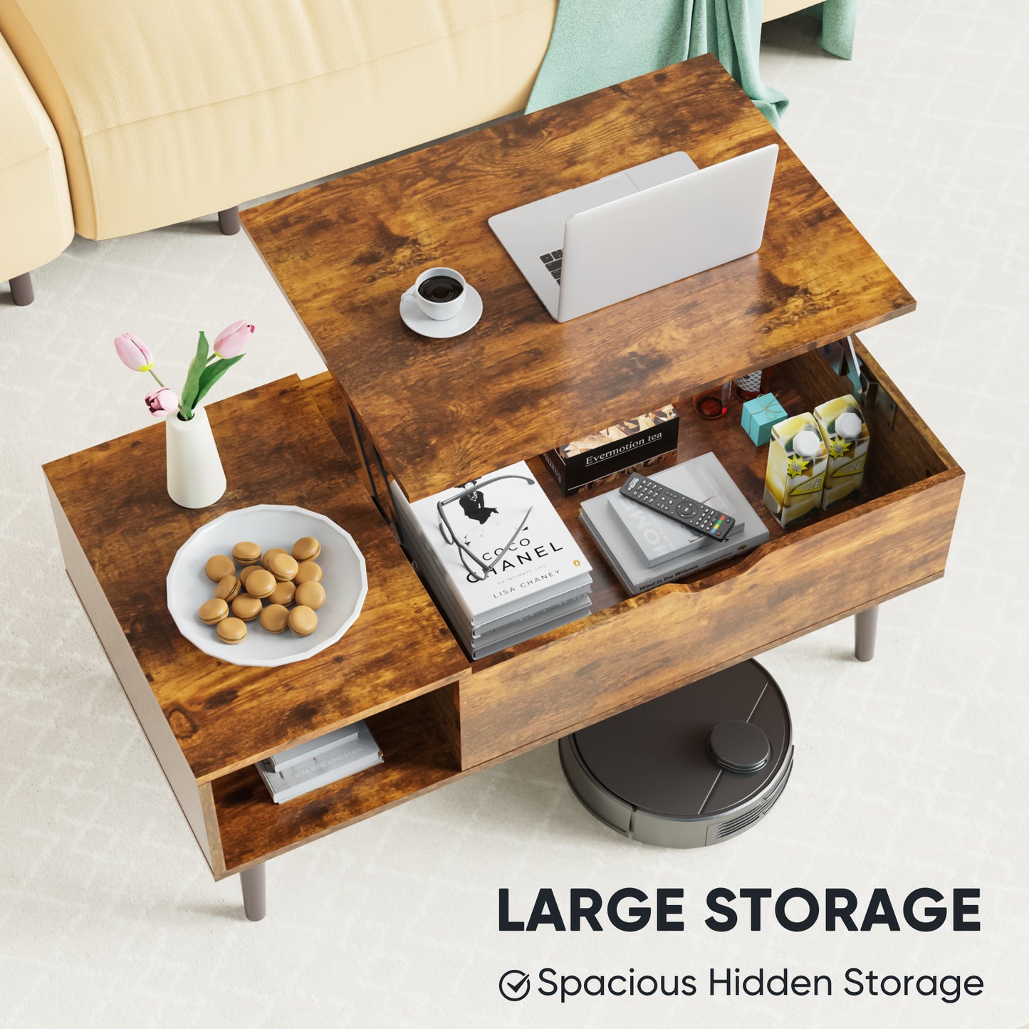 Modern Coffee Table for Living Room – Stylish and Functional Centerpiece - Black or Wood