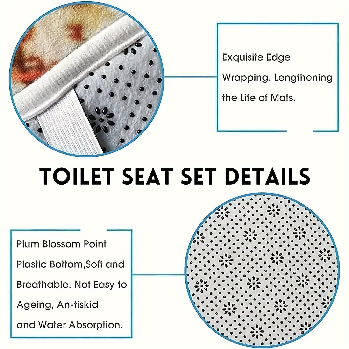 4-Piece Ocean-Inspired Shower Curtain Set – Turtle & Seaweed Design with Mats, Toilet Cover & Hooks