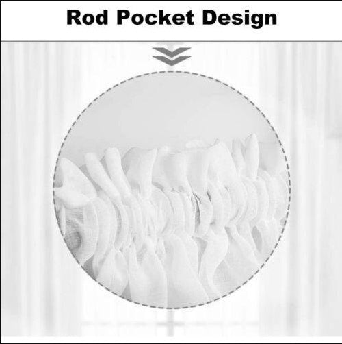 White Sheer Curtains – 2 Panels, 140x213cm, Light Filtering Voile with Rod Pocket, Elegant & Airy Window Drapes