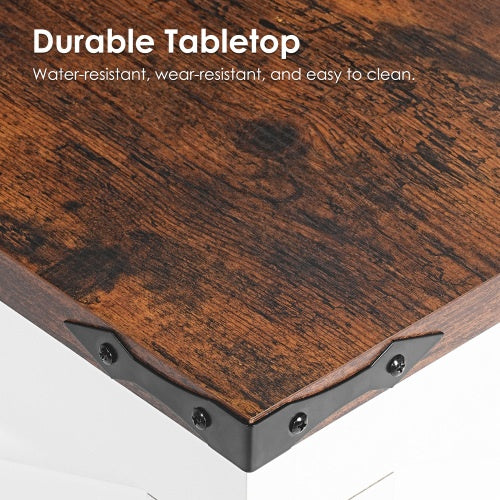Multi-functional Lifting Coffee Table – Vintage White & Deep Walnut