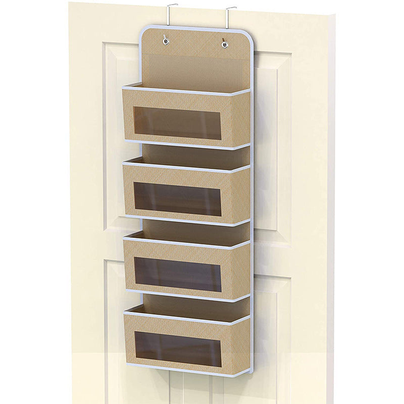 5-Shelf Hanging Storage Organizer – Anti-Tilt Design with 5 Large Pockets, Ideal for Bedroom, Bathroom, or Living Room (Over-the-Door Use)