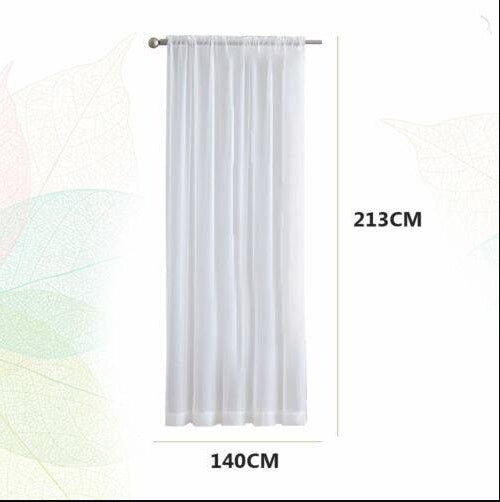 White Sheer Curtains – 2 Panels, 140x213cm, Light Filtering Voile with Rod Pocket, Elegant & Airy Window Drapes