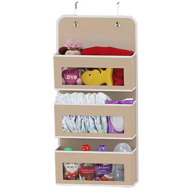 5-Shelf Hanging Storage Organizer – Anti-Tilt Design with 5 Large Pockets, Ideal for Bedroom, Bathroom, or Living Room (Over-the-Door Use)