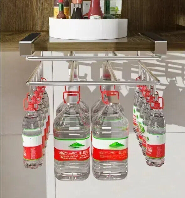 Under-Shelf Storage Rack – Hanging Kitchen Cabinet Organizer for Cutting Boards, Lids & More
