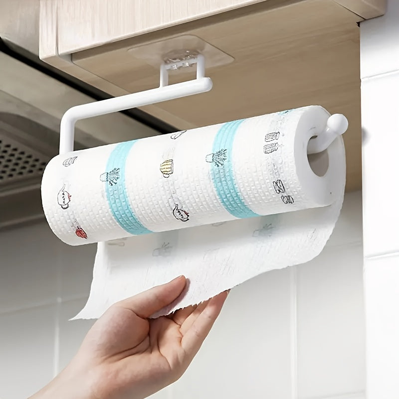 No-Drill, Space-Saving Organizer For Paper Towels, Plastic Wrap, And More