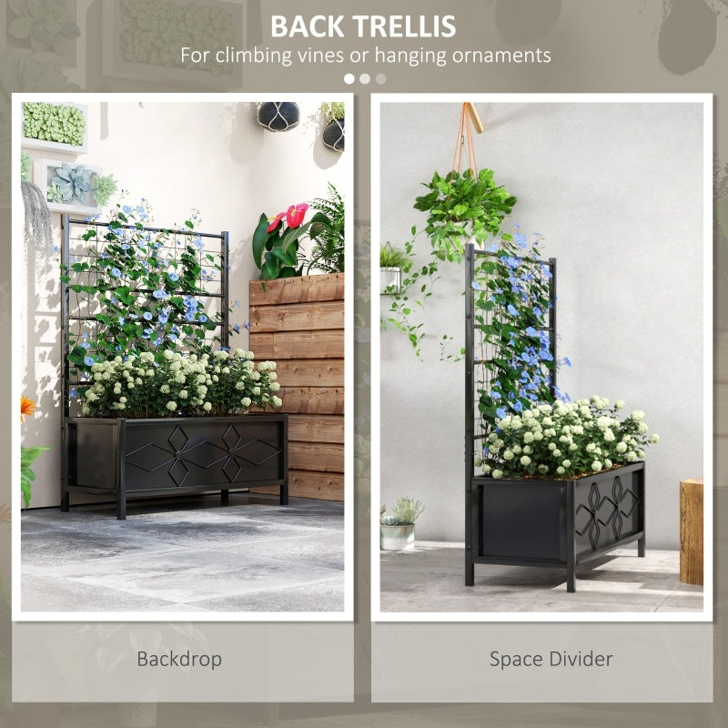 Outdoor Patio Planter Box – Galvanized Steel Raised Garden Bed for Small Spaces