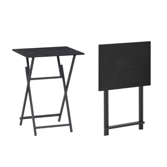 2 Pcs Folding TV Tray Table Set - Black or White