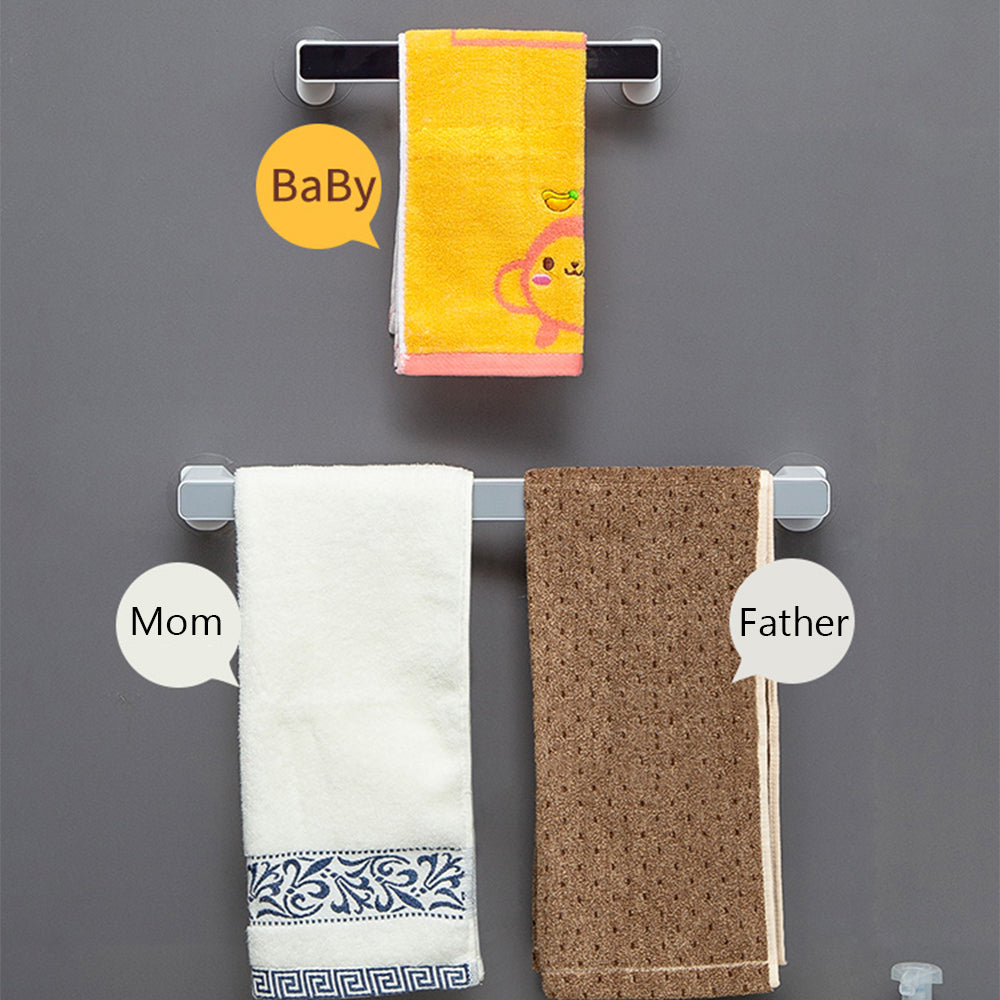 Nordic Towel Rack – No-Drill Suction Cup Bathroom Towel Bar, Minimalist & Space-Saving Design