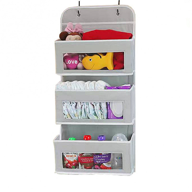 5-Shelf Hanging Storage Organizer – Anti-Tilt Design with 5 Large Pockets, Ideal for Bedroom, Bathroom, or Living Room (Over-the-Door Use)