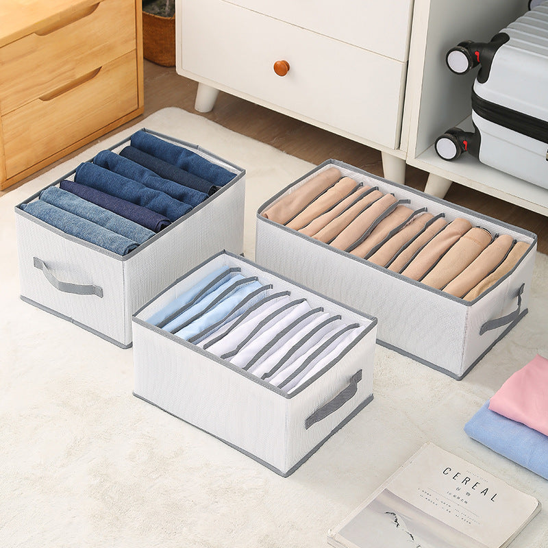 Clothes Storage Box Foldable Portable Clothing Drawer Compartment Box Household Wardrobe Divider Bag Organizer