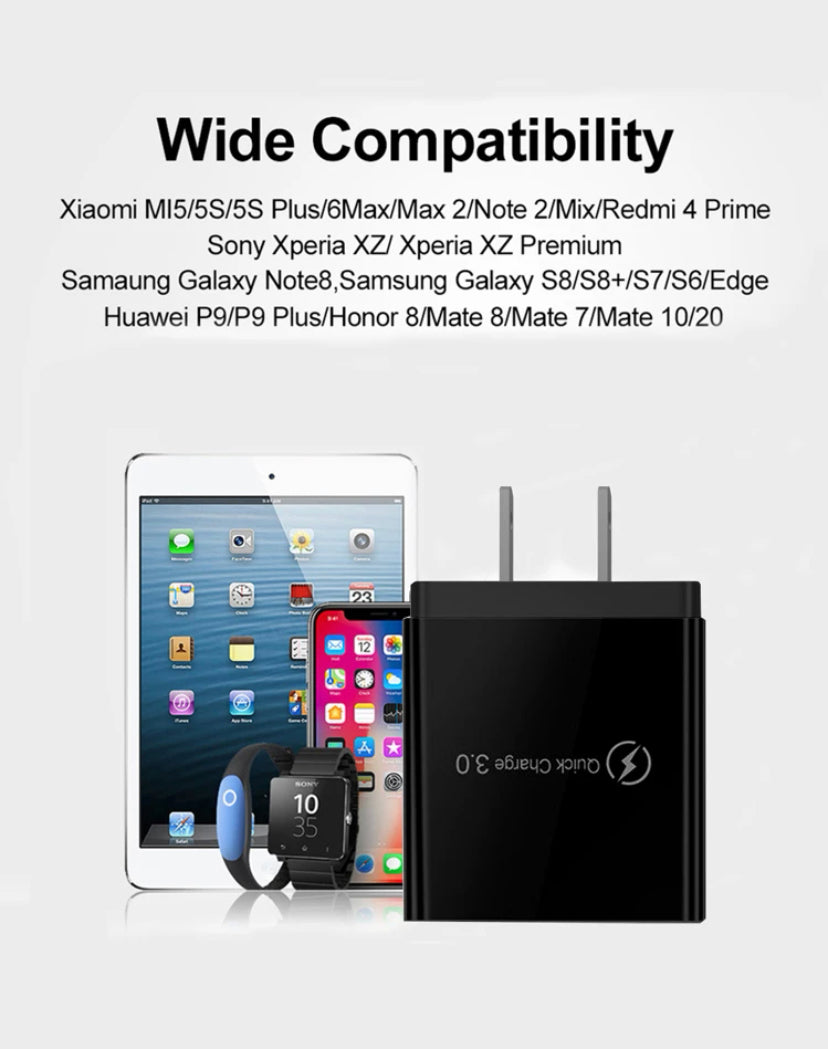 4-Port USB Wall Charger Cube – Compact Quick Charge Plug Block, Portable for Travel & Home Use