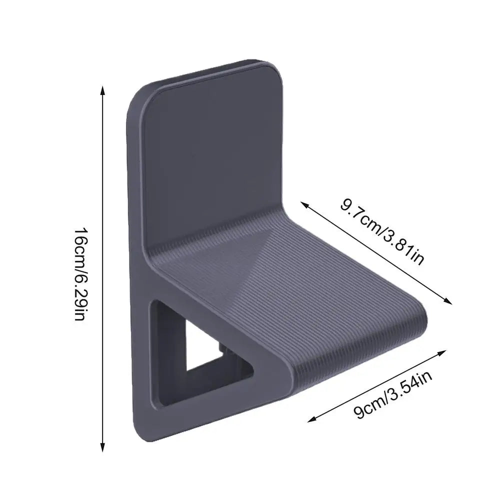 Wall-Mounted Shower Foot Rest – Non-Slip ABS Leg Shaving Step with Foot Pedal, Non-Perforated Design