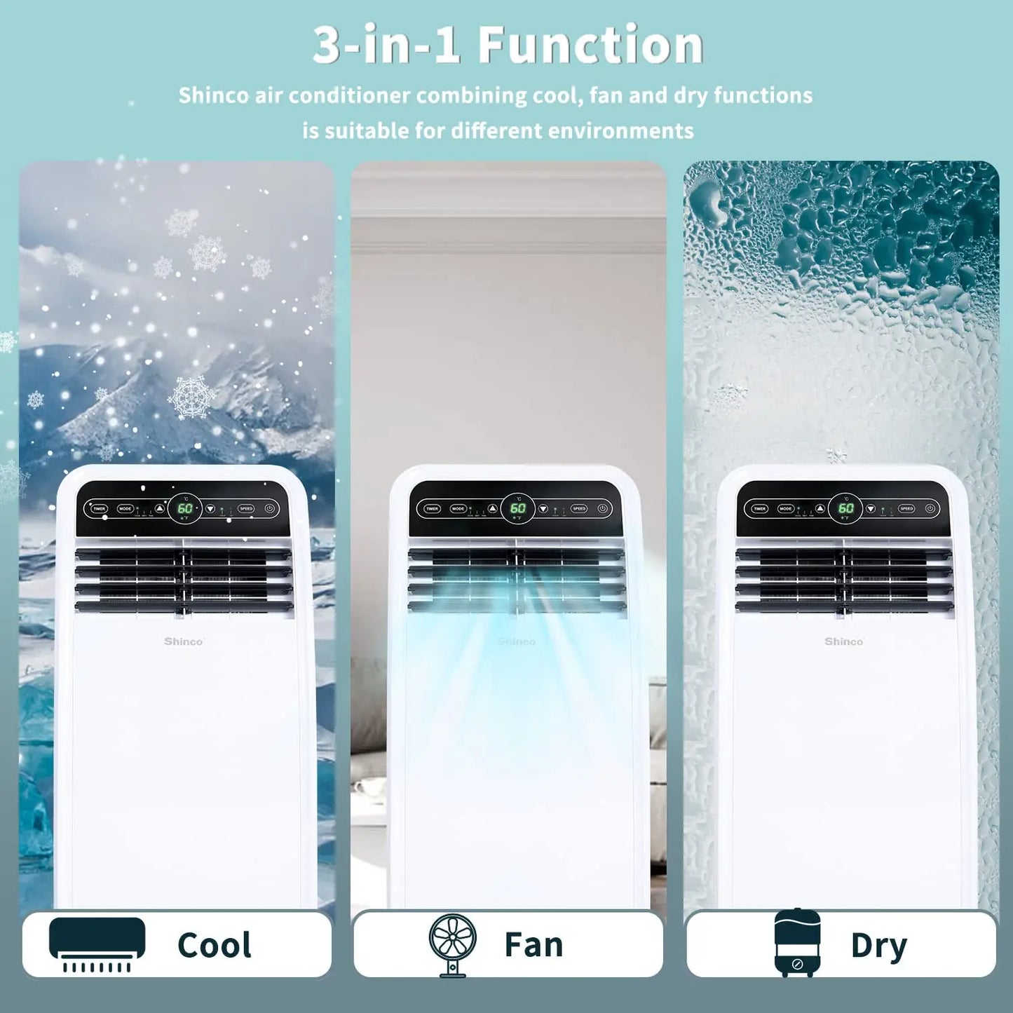 Shinco 8,000 BTU Portable Air Conditioner – Stay Cool, Anywhere