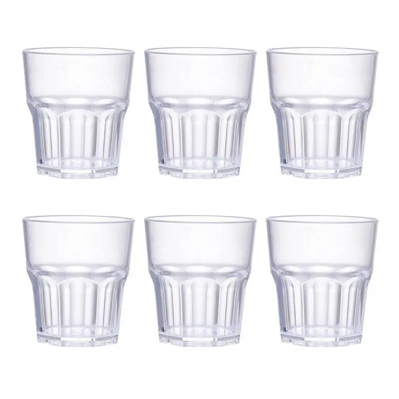 6-Piece Acrylic Drinking Cup Set – 35ml Whiskey, Beer, Wine & Cocktail Tumblers